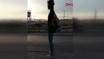 Üst geçidi kullanmayan hemşireye otomobil çarptı!