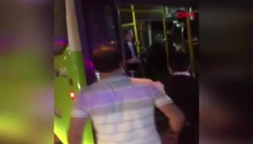Taciz iddiası belediye otobüsünü birbirine kattı!