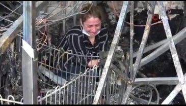 Bursa'da saplantılı aşığın dükkanını yaktığı kadının gözyaşları sel oldu