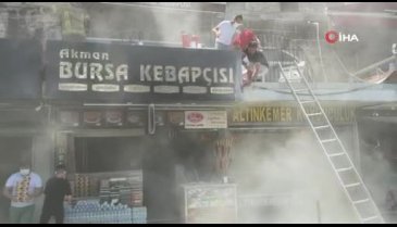 Bursa Koza Han'da yangın çıktı