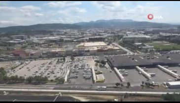 Bursa'da jandarmadan helikopterle bayram dönüşü trafik denetimi