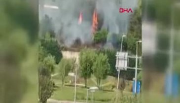 Esenler'de askeri kışlada yangın