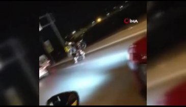 Bursa'da motor üstünde motor taşınan anlar kamerada