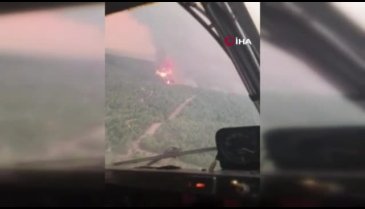 Yunanistan'daki Eğriboz Adası'nda yangın söndürülemiyor
