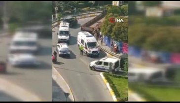 İstanbul'da feci kaza! 2 çocuk 1 kadın bariyerlere sıkıştı