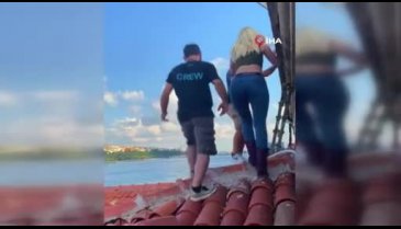 Aleyna Tilki yine şaşırttı! Bu kez Kız Kulesi'ne çıktı