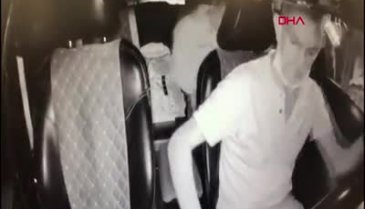 Takside gasp dehşeti! Kendini ele verdi