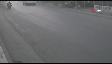 Bursa İznik'te feci kaza güvenlik kameralarına böyle yansıdı