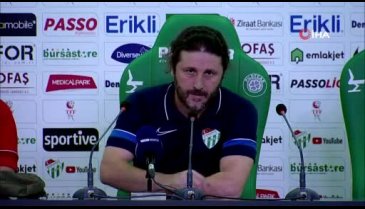 Teknik Direktörü Fatih Tekke: "Burası Bursaspor, biz böyle oynayamayız"