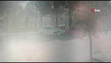 Ters yöne giren kadın sürücünün kazası kamerada