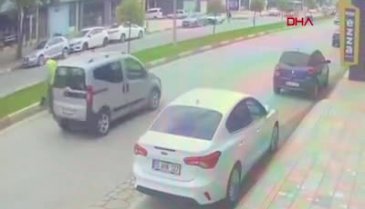 Bursa'da otomobil temizlik işçisine böyle çarptı
