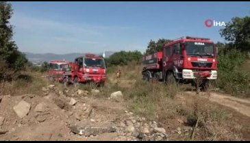 Bursa Yıldırım'da çıkan ot yangını söndürüldü
