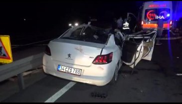 Düğün yolunda feci kaza: 2 ölü, 4 yaralı