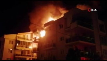 Aydın'da eşi ve çocuklarının da bulunduğu binayı ateşe verdi! Mahalleli sokağa döküldü