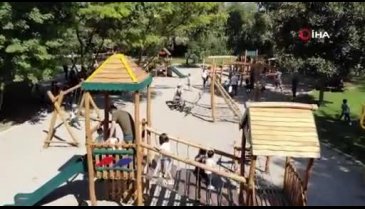 Bursa'da hayvanat bahçesinde survivor parkuru gibi park