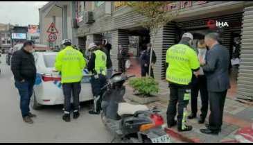 Bursa İnegöl'de kask takmayan motosiklet sürücülerine ceza kesildi