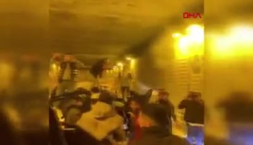 İstanbul'da tüneli kapatarak asker eğlencesi yaptılar!