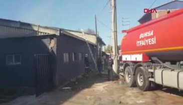 Bursa İnegöl'de boya imalathanesinde yangın