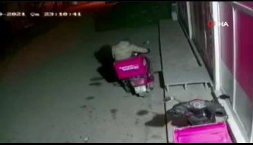 Bursa'da Yemetsepeti'nin motorunu 2 saniye içinde çaldı