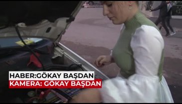 Kadın akü değişimcisi erkeklere taş çıkartıyor (ÖZEL HABER)