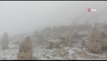 Nemrut Dağı beyaza büründü
