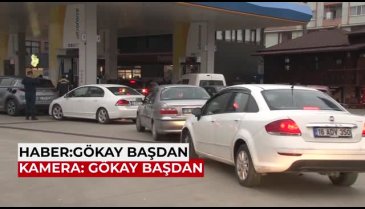 Zam öncesi benzinliklerde akaryakıt kuyruğu oluştu