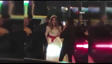 Bursa Nilüfer'de düğün konvoyu yolu kapattı, gelin oynadı