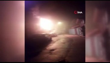 Bursa'da ev alev alev yandı, mahalleli sokağa döküldü