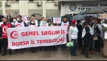 Bursa'da sağlık emekçileri 'G(ö)rev'de