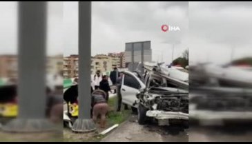 Bursa'da bariyerlere ok gibi saplandı! Burnu bile kanamadı