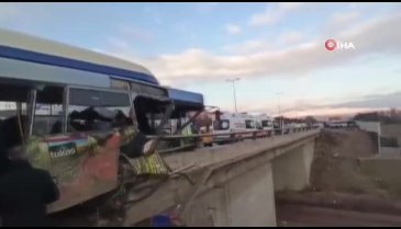 Ankara'da korkunç otobüs kazası: 25 kişi yaralandı