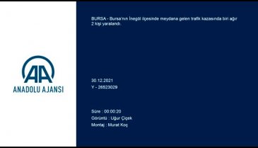 Bursa İnegöl'de otobüsle çarpışan motosikletteki 2 genç yaralandı