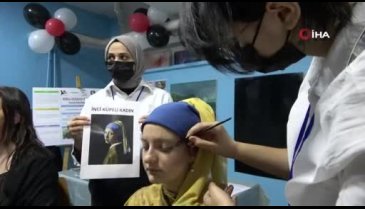 Bursa'da öğrencilerin makyaj yeteneği herkesi şaşırttı!