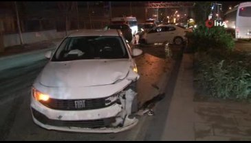 3 aracın karıştığı trafik kazasında 2 kişi yaralandı