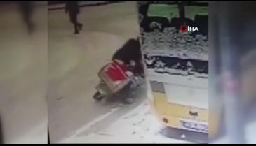 Bursa'da kuryenin karda zor anları