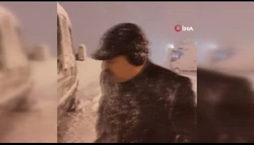 Cenaze nakil aracı kar nedeniyle yolda kaldı!