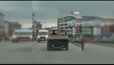 Farları ve camları olmayan otomobille Bursa turu