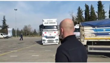 Bursa İHH'den 50 TIR'lık yardım konvoyu uğurlaması