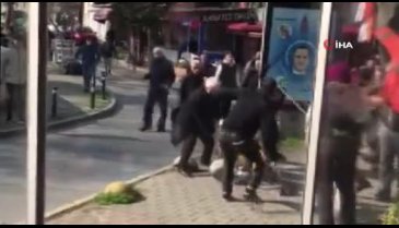 İstanbul'un göbeğinde pitbull dehşeti kamerada