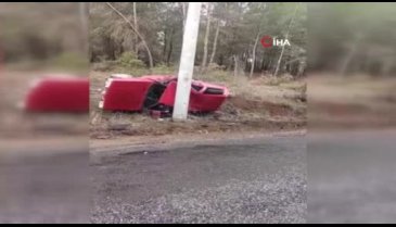 Bursa'da hurdaya dönen otomobilinden sağ çıktı