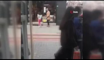 Bursa'da genç kıza herkesin gözü önünde şiddet!