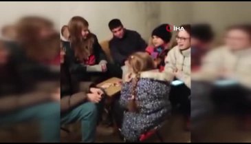 Sığınaktaki Ukraynalı çocuklar "Kiev" şarkısı söyledi