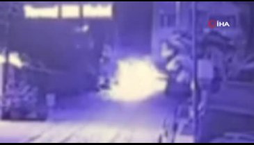 Bursa'da buz tutan rampada takla attı!