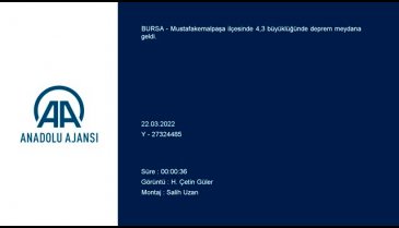 Bursa'da deprem!