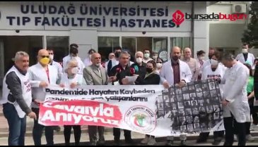 Bursa Tabip Odası, sağlık çalışanlarını andı