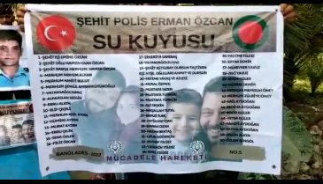 Bursalı şehit polis adına su kuyusu açıldı