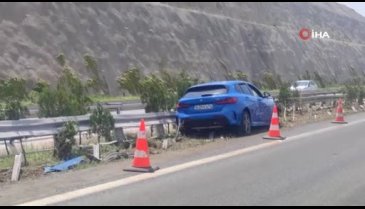 Bursa'da tanker otomobile çarpıp devrildi