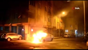 LPG'li otomobil alev topuna döndü