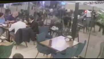 Müvekkili ile görüşen avukata saldırı anı kamerada