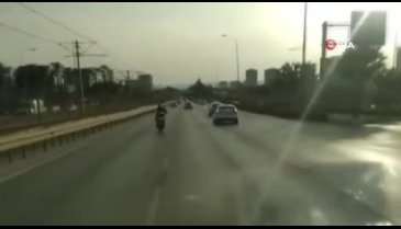 Bursa'da motosikletli jokey adayı, görenleri gülümsetti